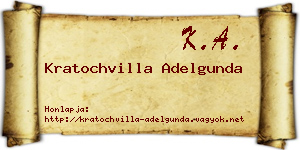 Kratochvilla Adelgunda névjegykártya